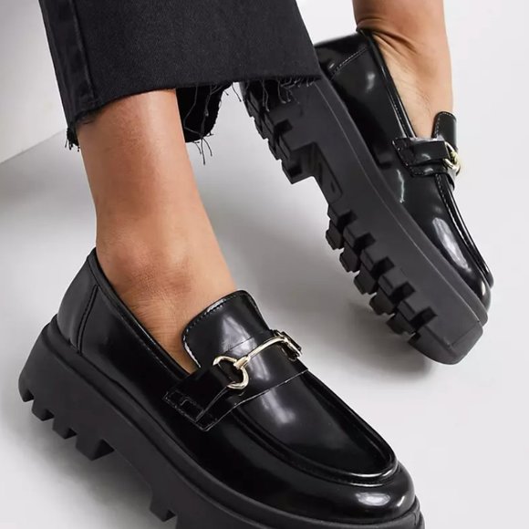 ASOS DESIGN Miller chunky loafers in black - Picture 2 of 7